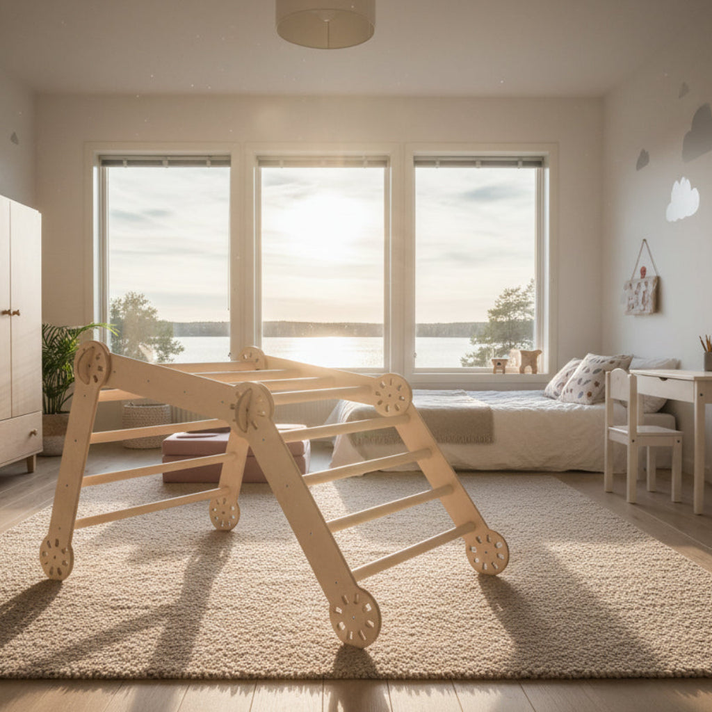 Klätterställning Stabil klätteriangel KLÄTTRA – i naturmaterial