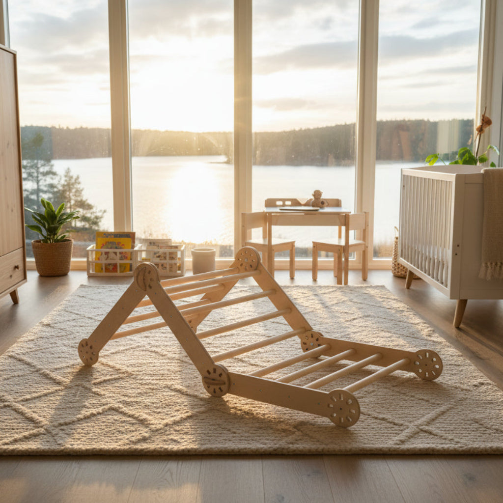 Klätterställning Stabil klätteriangel KLÄTTRA – i naturmaterial