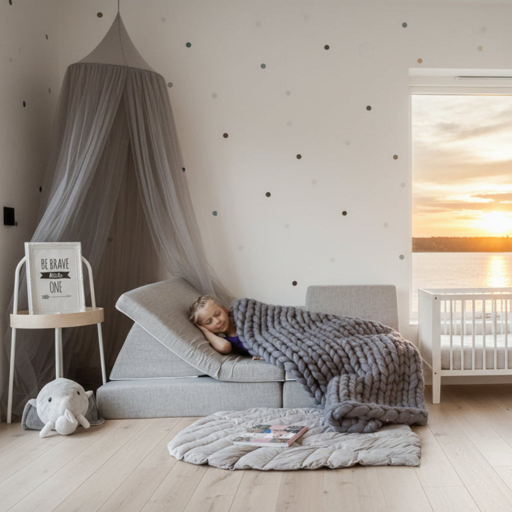 Soffa Aktivitetssoffa MJUK – Modulär barnsoffa och lekmatta i ett