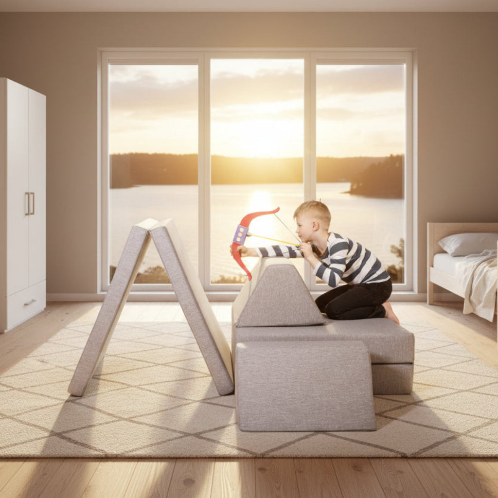 Soffa Aktivitetssoffa MJUK – Modulär barnsoffa och lekmatta i ett