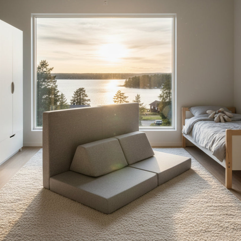 Soffa Aktivitetssoffa MJUK – Modulär barnsoffa och lekmatta i ett