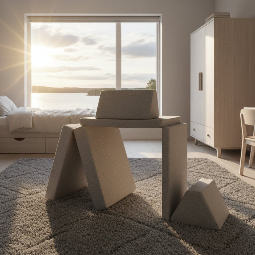 Soffa Aktivitetssoffa MJUK – Modulär barnsoffa och lekmatta i ett