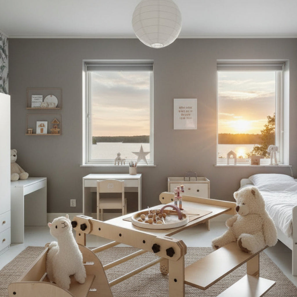 Klätterställning Klätterleksak NABU - skrivbord & whiteboard