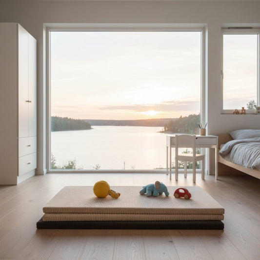 Lekmatta Mjuk och vändbar lekmatta PLAYFUL – för barnrummet (110 x 78 x 3 cm)