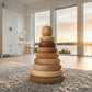 Wooden Round Pyramid - Natural