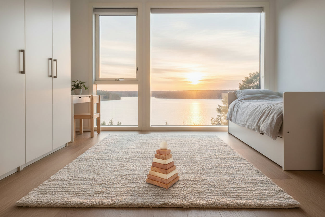 Wooden Square Pyramid - Natural