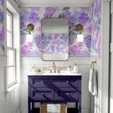 Tapet Tapet SYREN – Botanisk charm i mjuk lila (0,48 x 10 m)