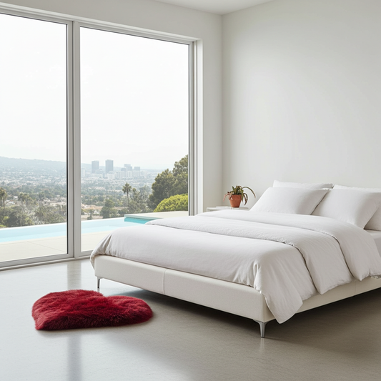 HJÄRTAT - Mjuk hjärtformad plushmatta