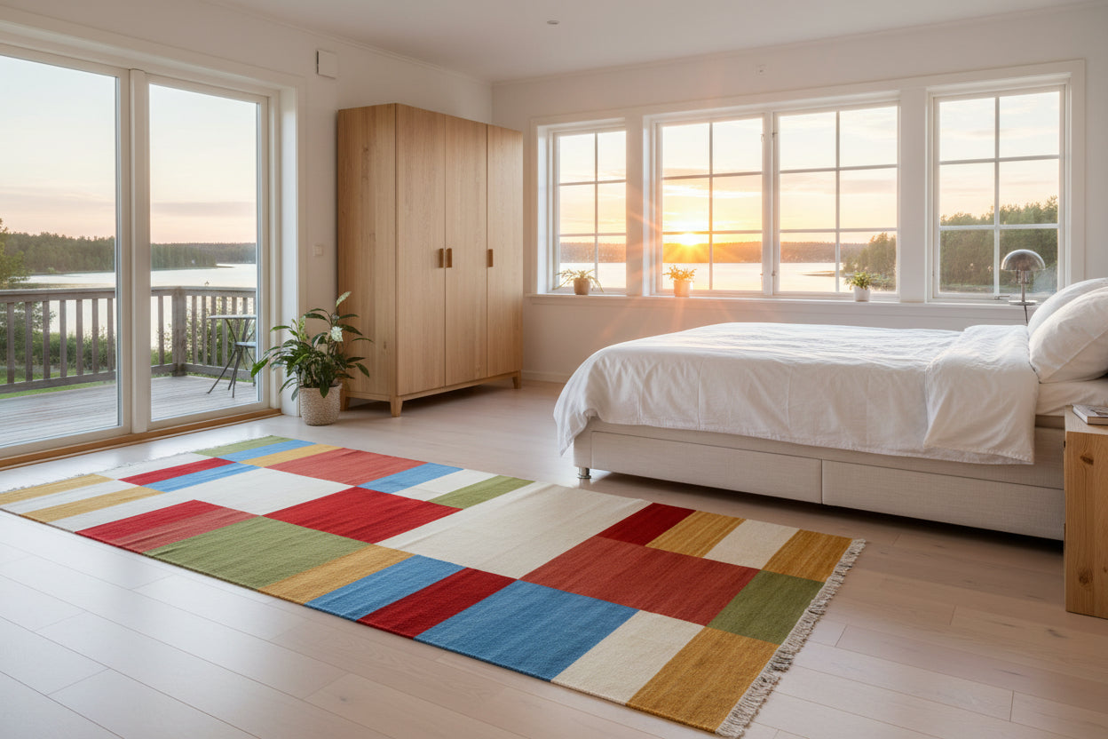 Handmad-Genuine-Woolen-Colorful-Rug