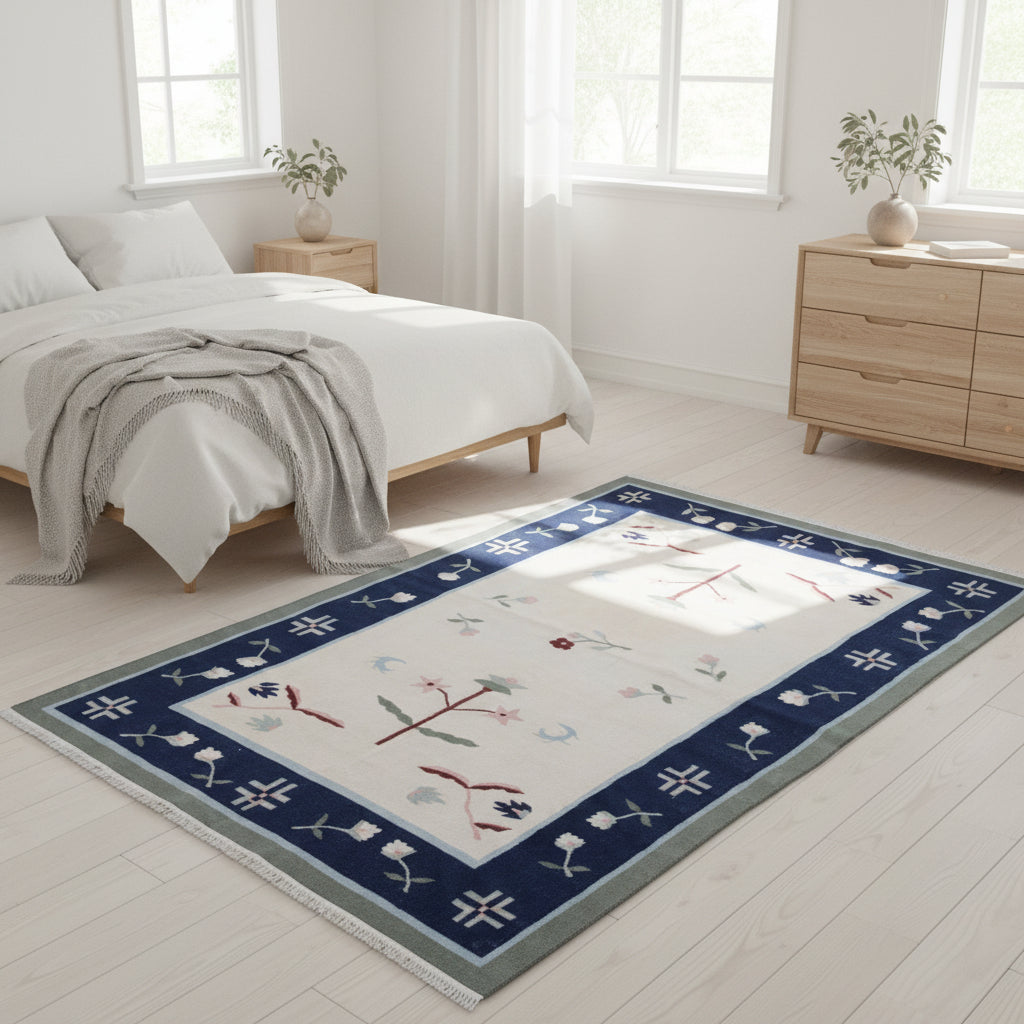 Mattor Matta i ull KELIM - Handvävd karaktär och tidlös design (175 x 265 cm)