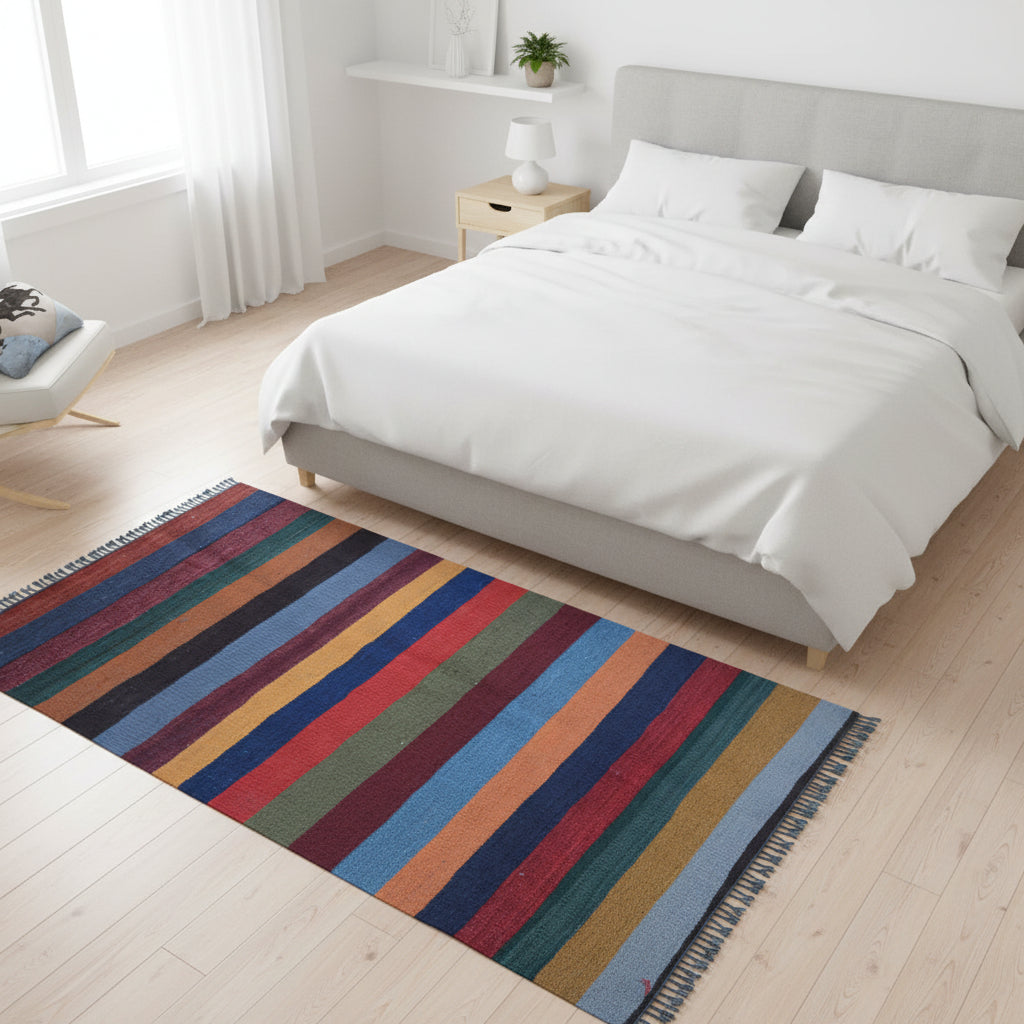 Mattor Handvävd ullmatta SAMUEL – Tidlös och slitstark i skandinavisk design (60 x 100 cm)