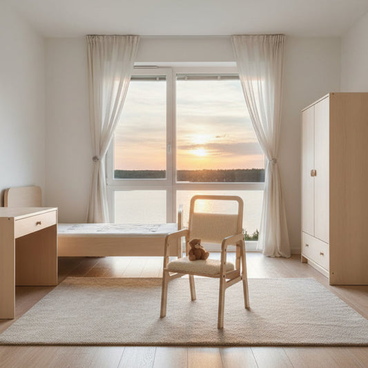 Stol Barnstol LULA vit – En växande sittmöbel för barn (2–12 år)