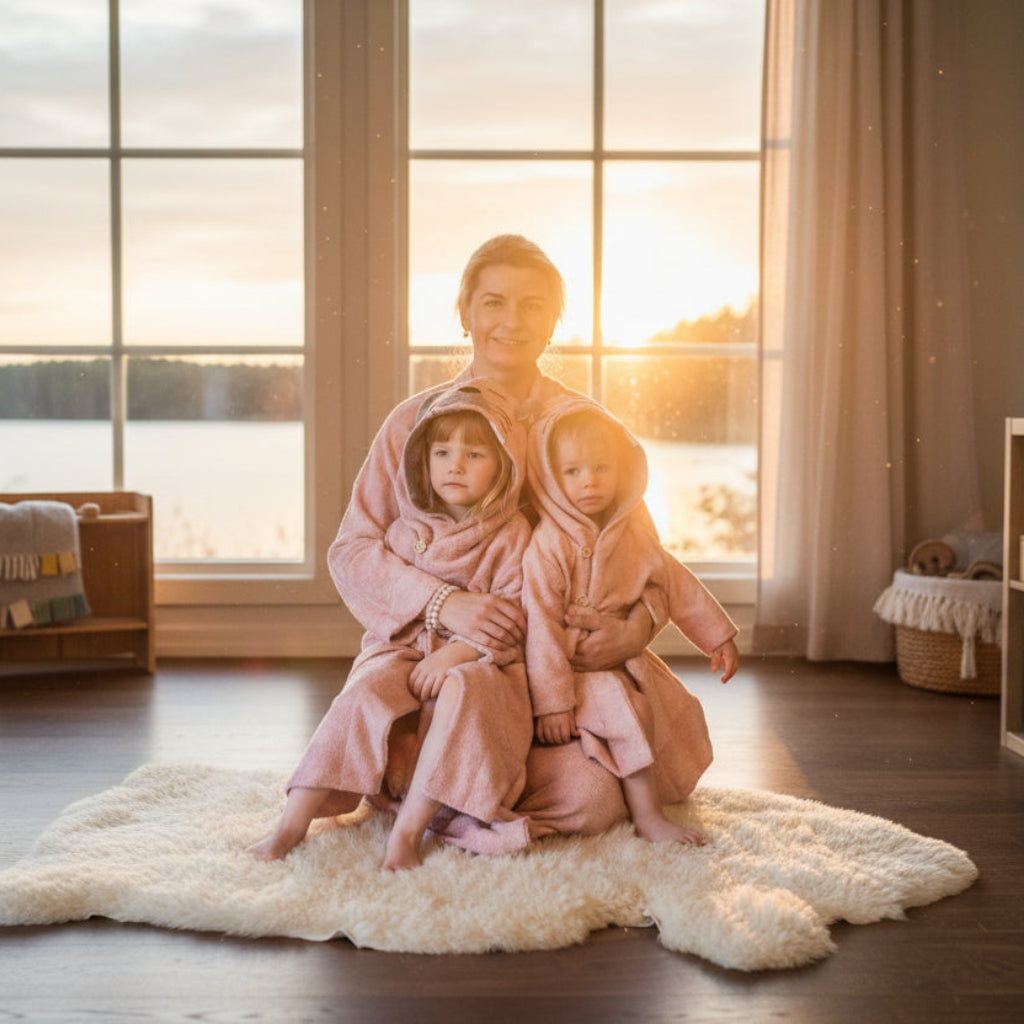 Badrock Badrock med luva KATT – Mjuk och lekfull komfort för barn (Flera varianter)