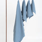 Organic Waffle Cotton Towel - Blue