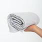 Organic Waffle Cotton Towel - Light Gray