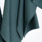 Organic Waffle Cotton Towel - Petrol