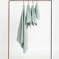 Organic Waffle Cotton Towel - Sage Green