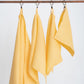 Organic Waffle Cotton Towel - Yellow