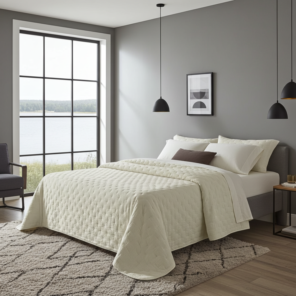 DOTS - Överkast Pierre Cardin med kuddfodral