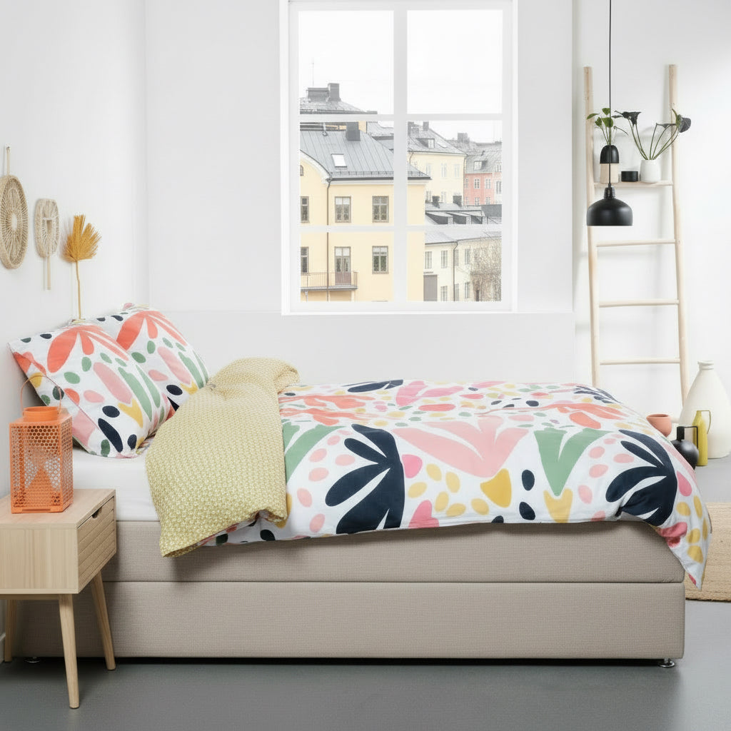 Påslakan Påslakanset SÖMNIG - grafisk (220x240cm)