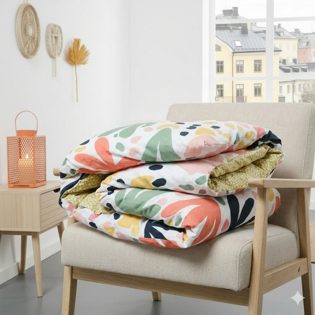 Påslakan Påslakanset SÖMNIG - grafisk (220x240cm)