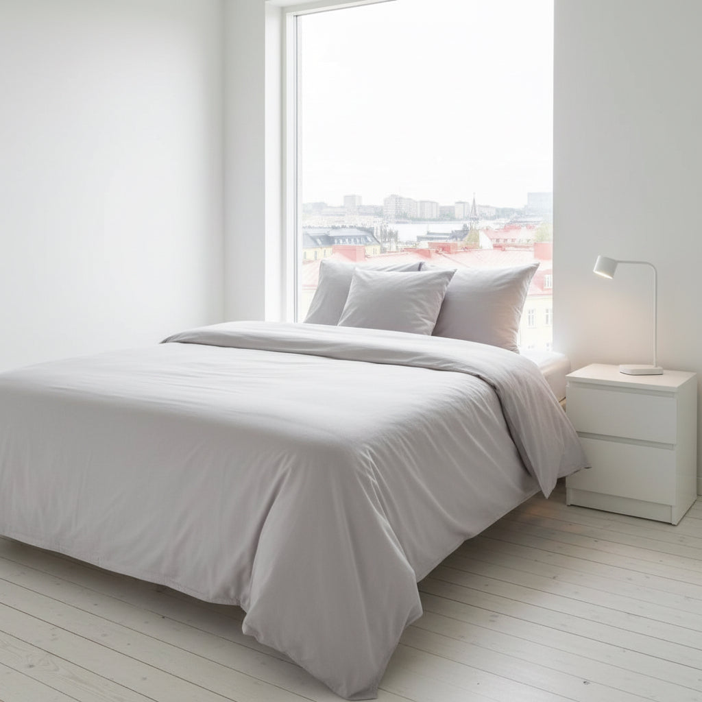 Påslakan Påslakan SÖMNIG grå – Klassisk estetik i mjuk bomullsfrotté (220 x 240 cm)