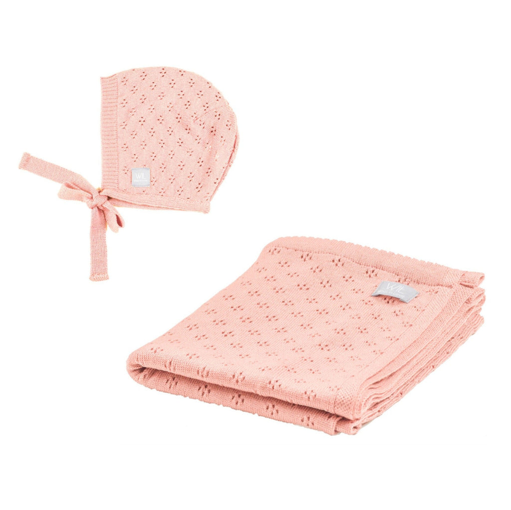 Presentset Presentset LOVE – Exklusivt set med babyfilt och mössa i merinoull (Flera varianter)