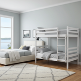 Våningssäng Våningssäng BJÖRK vit – Klassisk och stabil sovplats för två (90 x 200 cm)