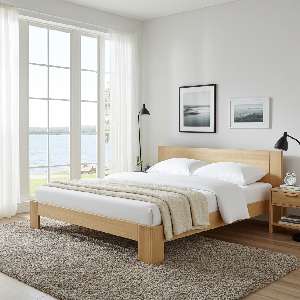 Säng Säng SÄNKT björkträ – Tidlös skandinavisk design i massivt trä (Flera varianter)