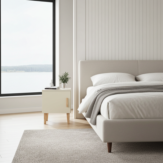 Sängbord Sängbord KUBI kashmir – Skandinavisk elegans med ben i massiv ek