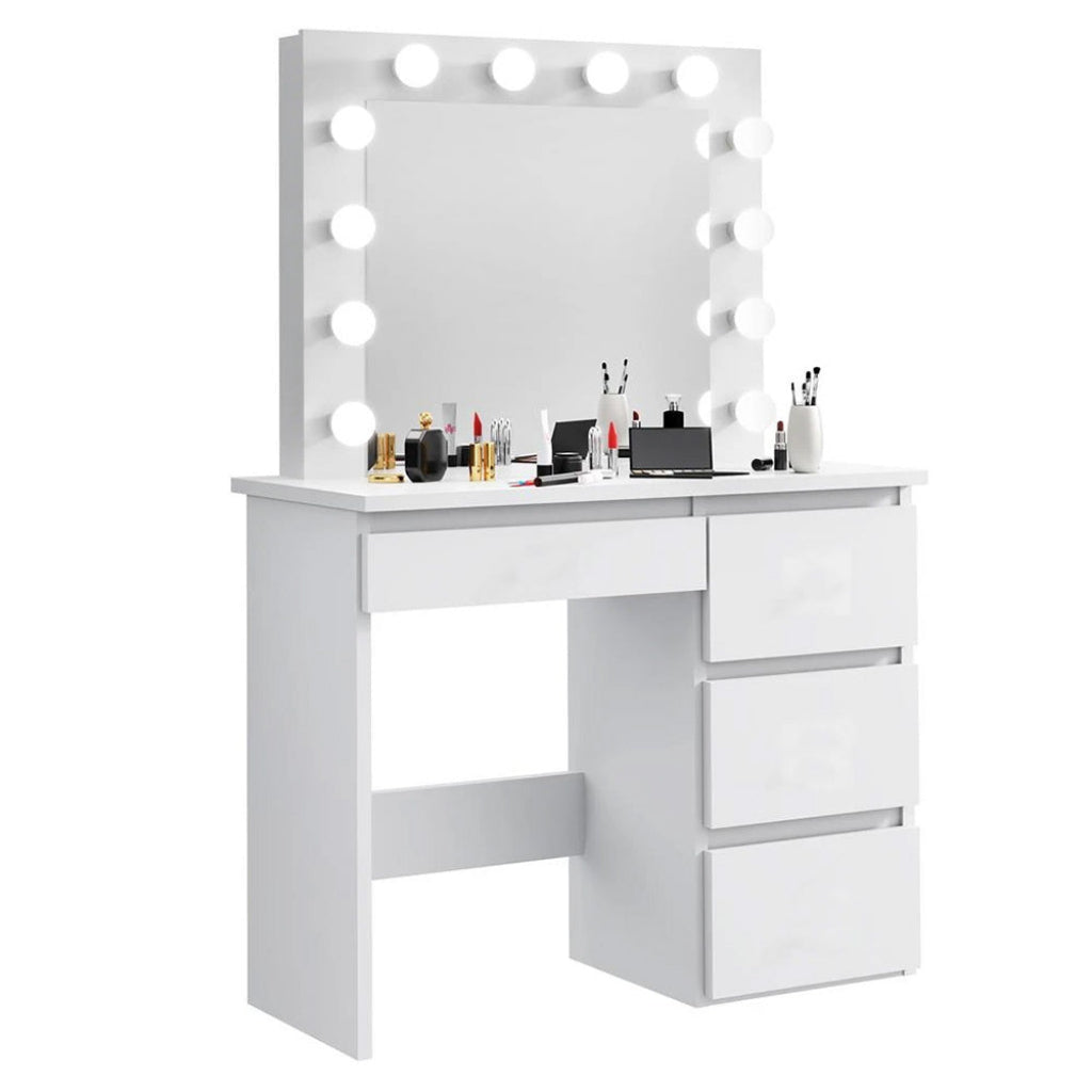 Sminkbord Sminkbord med spegel BARCA – Elegant skönhetsstation i modern skandinavisk stil