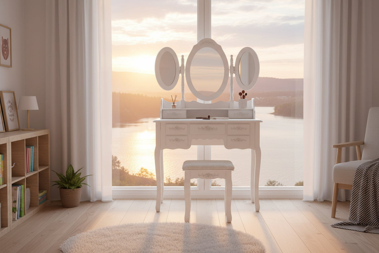 Fésülködő asztal Milano, több színben-fehér-0