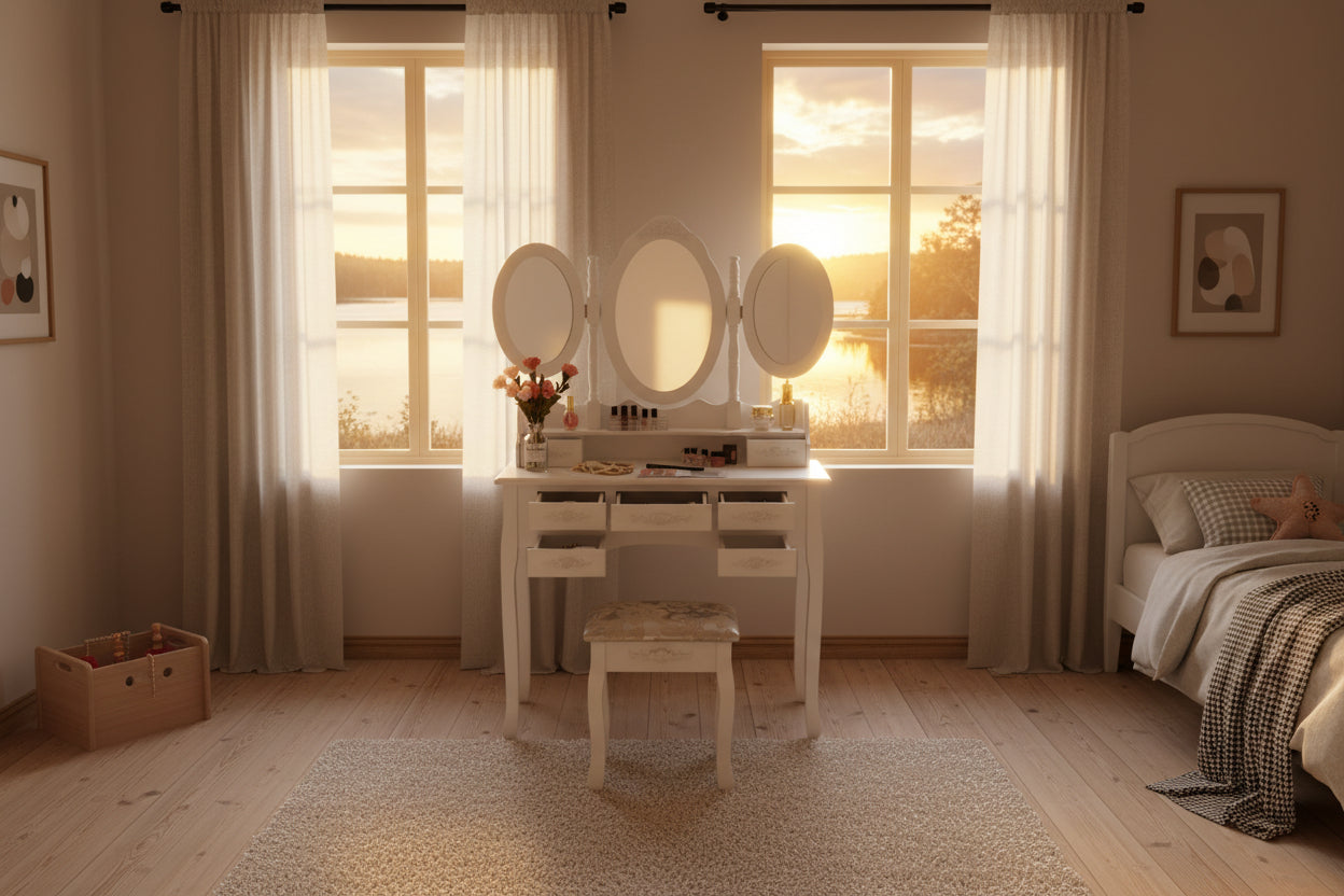 Fésülködő asztal Milano, több színben-fehér-2