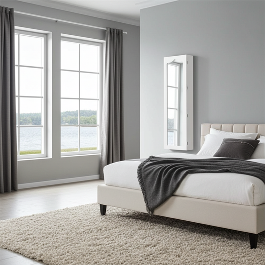 Smyckesförvaring Skåp för smycken RYMLIG – Elegant organisering med helfigursspegel