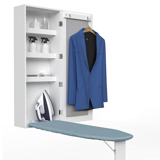 Strykbrädeskåp Strykbrädeskåp STRYKA – Smart väggmonterad förvaring och strykstation