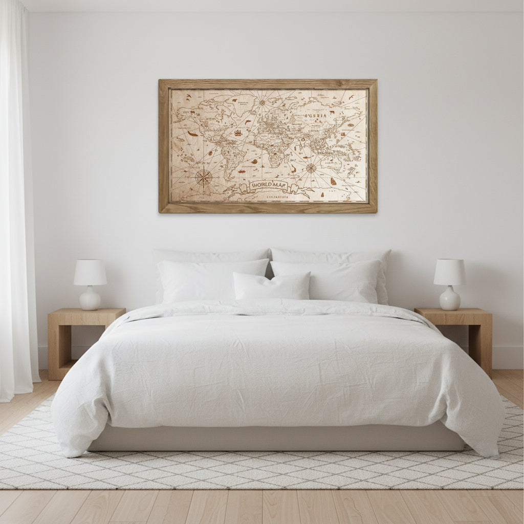 Konstverk Tavla VÄRLDEN – Ge ditt hem ett globalt och inspirerande uttryck (Flera storlekar)