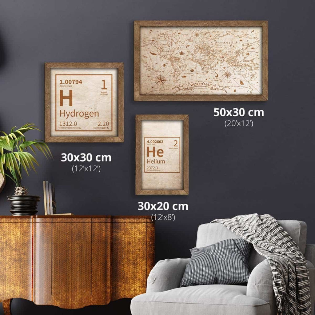 Konstverk Tavla VÄRLDEN – Ge ditt hem ett globalt och inspirerande uttryck (Flera storlekar)