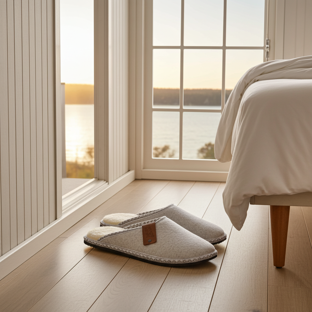 Tofflor Tofflor MALÅ – Handgjord komfort i naturlig filt och lammull (Flera storlekar)