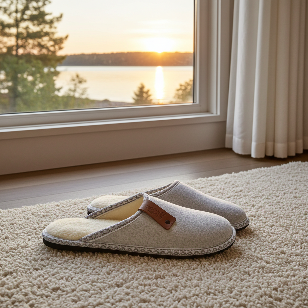 Tofflor Tofflor MALÅ – Handgjord komfort i naturlig filt och lammull (Flera storlekar)