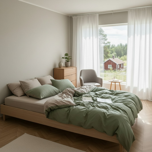 Bäddset Bäddset ZENTO 4 delar – Komplett påslakanset för enkelsäng (150x200cm)