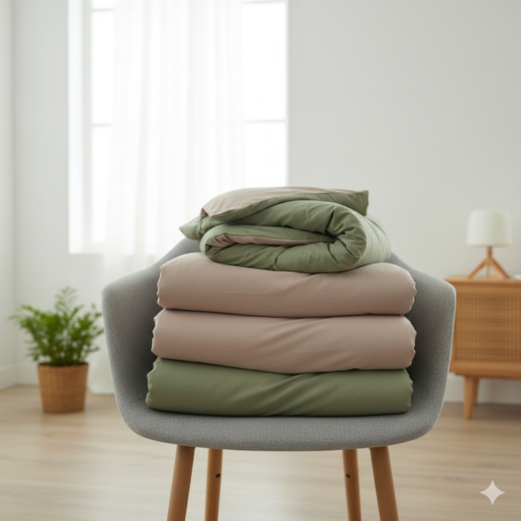 Bäddset Bäddset ZENTO 4 delar – Komplett påslakanset för enkelsäng (150x200cm)