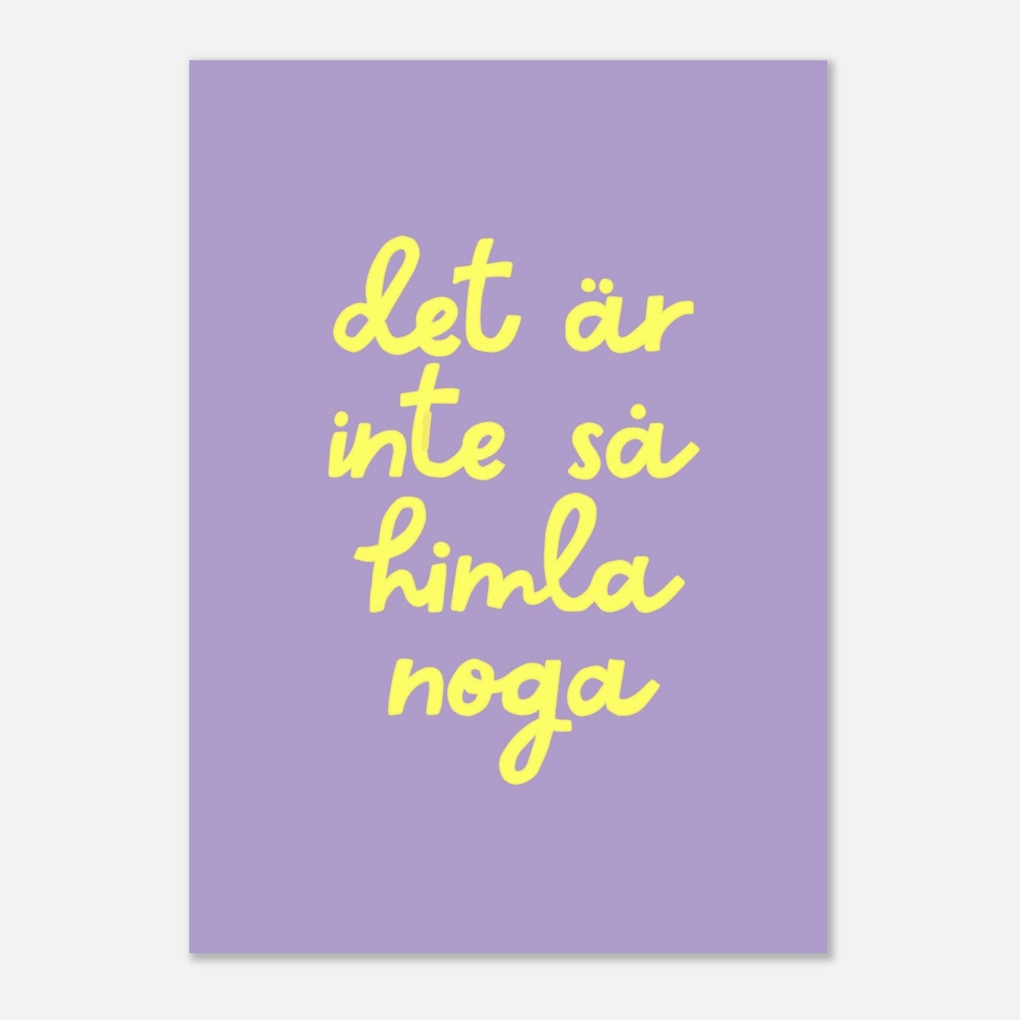 Inte så noga - Affisch