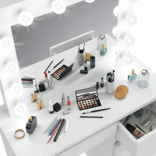 Barcelona fésülködő asztal, fehér-2