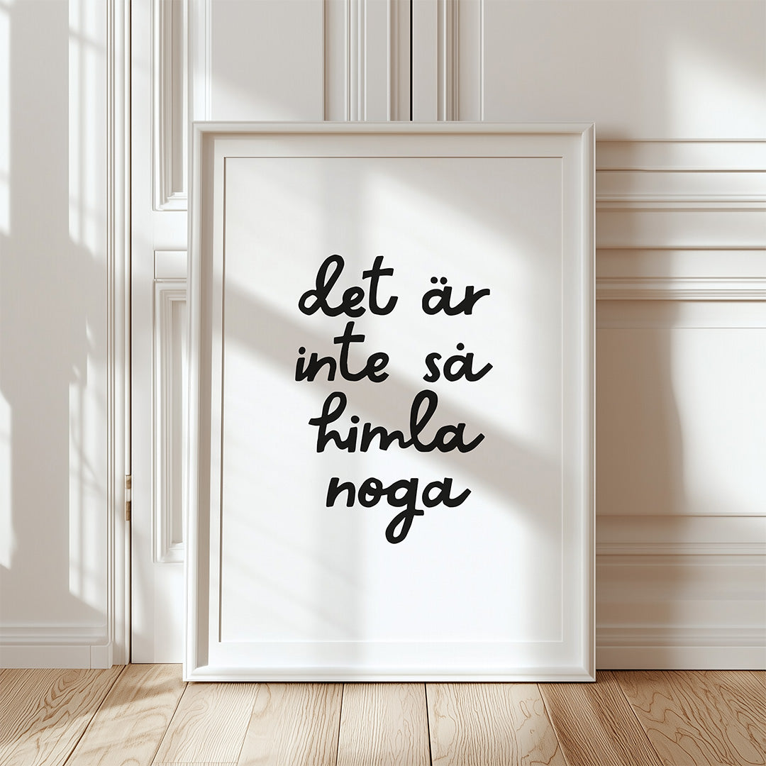 Inte så noga - Affisch
