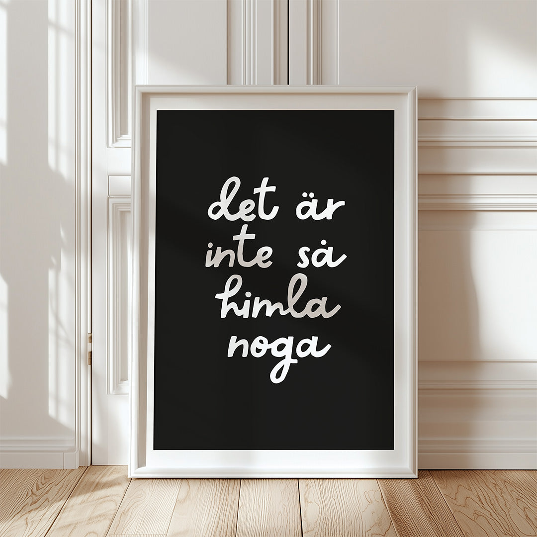 Inte så noga - Affisch
