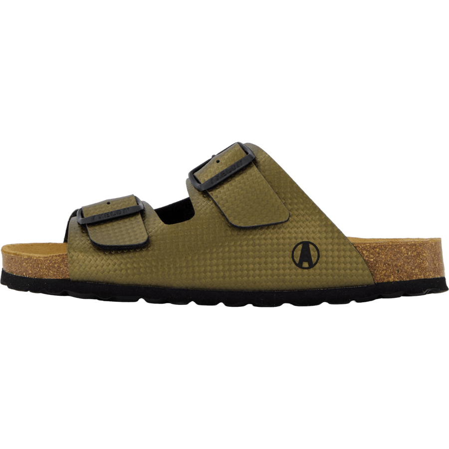 Tofflor AXELDA SLIP-IN SANDAL – Ergonomisk komfort i stilren olivgrön design