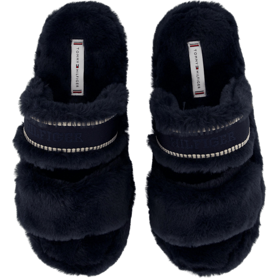 Tofflor TOMMY HILFIGER FUR BASICS SLIPPER – Lyxig och mjuk innetoffel