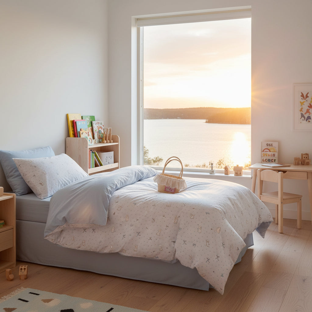 Bäddset Bäddset FRIDA – Lekfull komfort med söta kaniner (150x200cm)